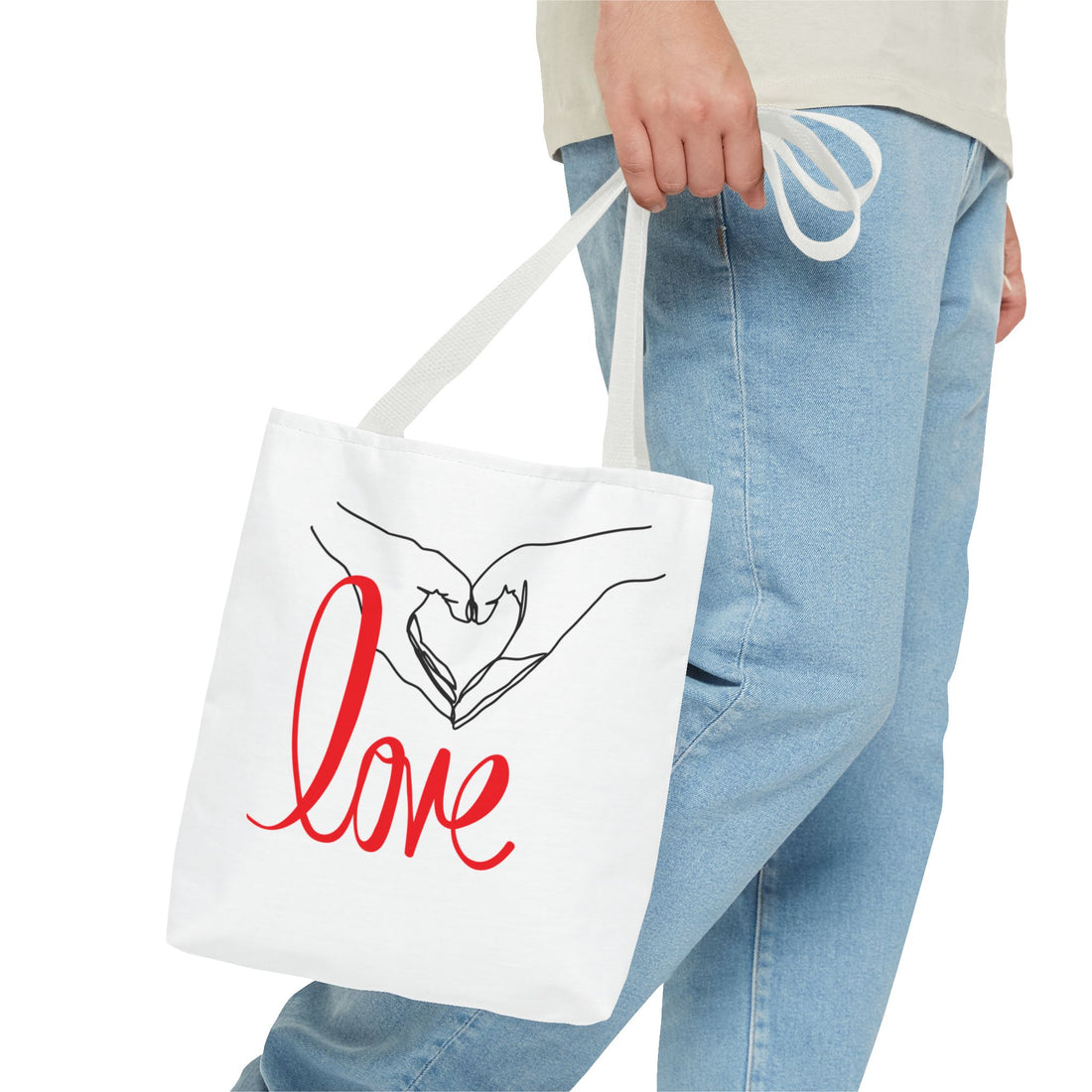 Love Tote Bag (AOP) Stylish All-Over Print Tote Bag, Durable Eco-Friendly | Perfect for Shopping, Travel