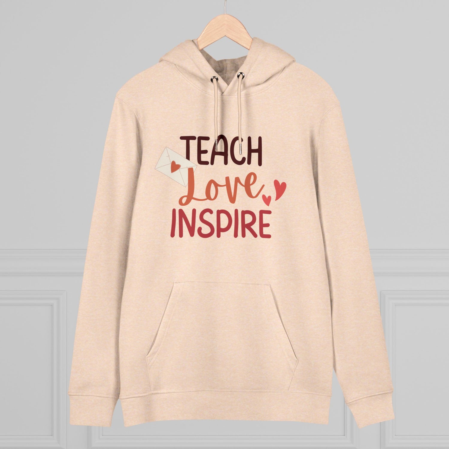 Teach Love Inspire Unisex College Hoodie Premium Quality, Comfortable Stylish Hoodie for Educators and Inspiration Seekers