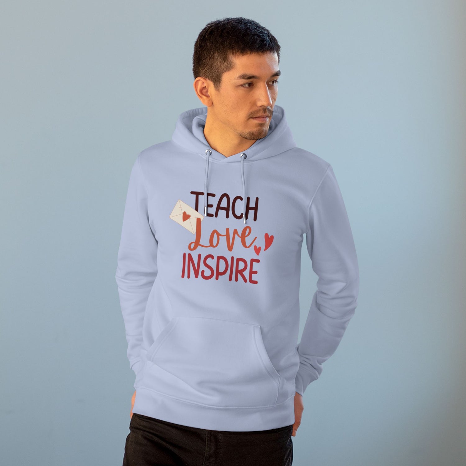 Teach Love Inspire Unisex College Hoodie Premium Quality, Comfortable Stylish Hoodie for Educators and Inspiration Seekers