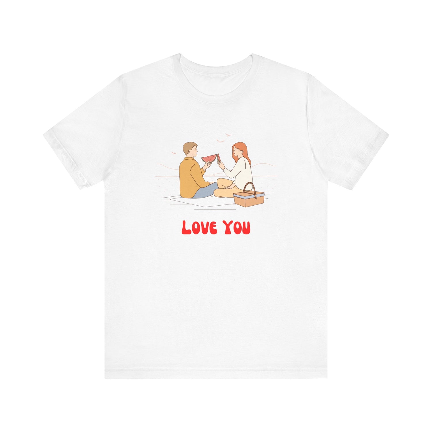 Love You Unisex Jersey Short Sleeve Tee  Soft, Comfortable  Stylish T-Shirt for Men  Women  Perfect for Valentine&