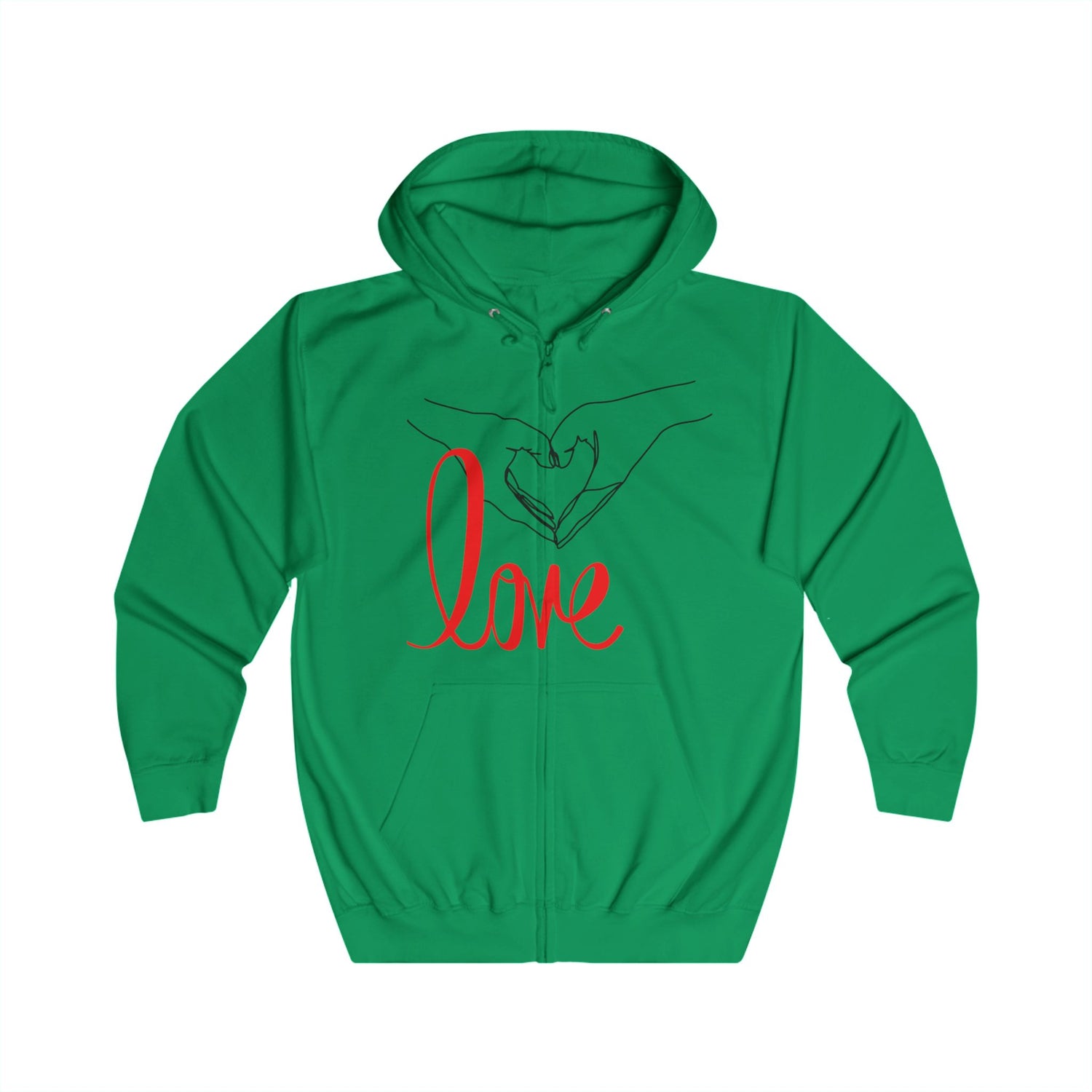 Love Unisex Full Zip Hoodie  Premium Quality, Comfortable &amp; Stylish Hoodie for Men  Women | Perfect for Valentines Day or Everyday Wear