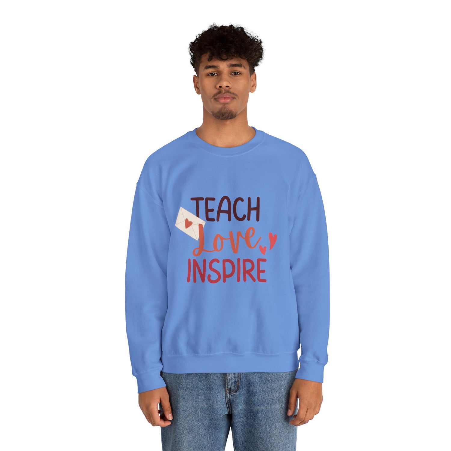 Teach Love Inspire Unisex Heavy Blend™ Crewneck Sweatshirt  Premium Quality, Comfortable  Stylish Sweatshirt for Educators