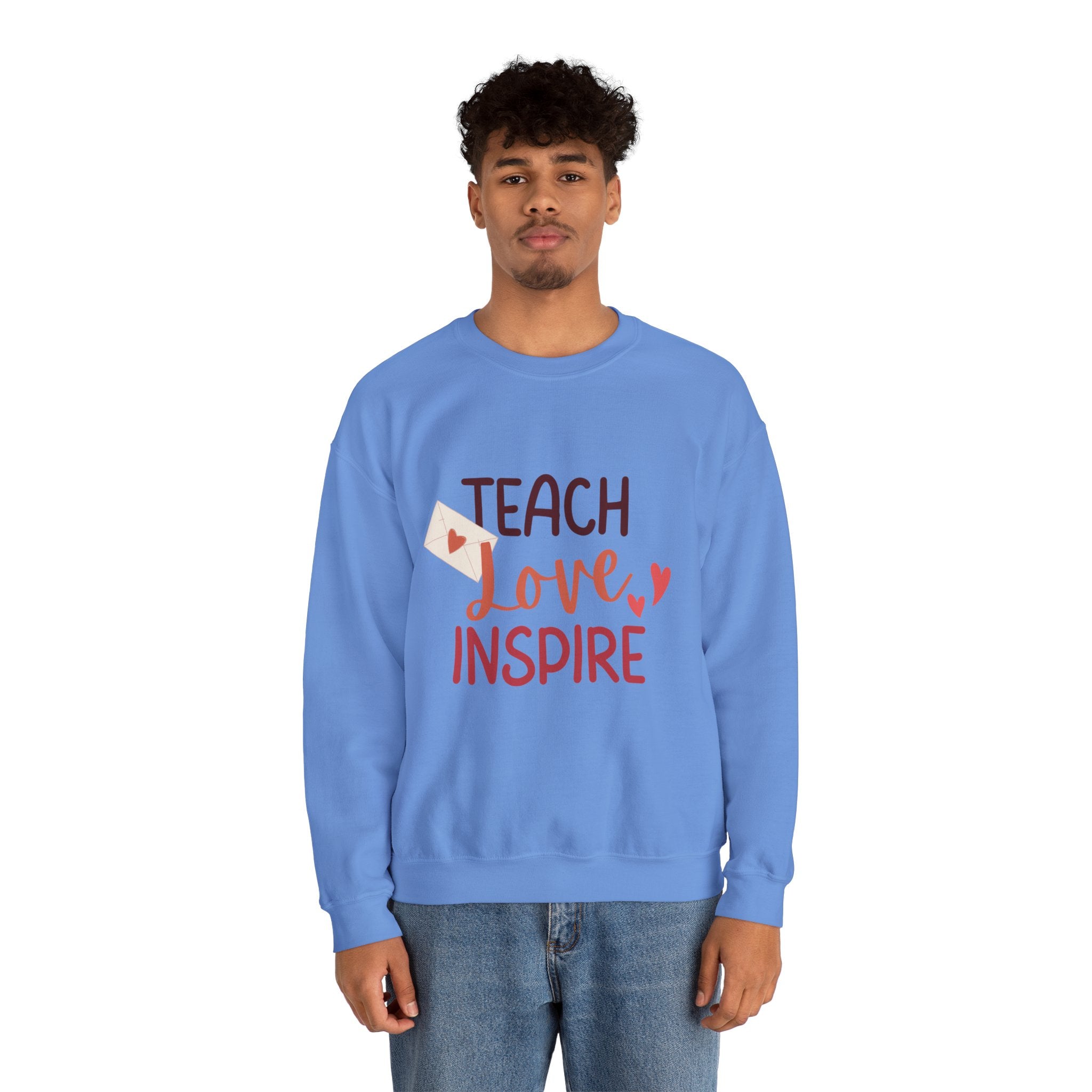 Teach Love Inspire Unisex Heavy Blend™ Crewneck Sweatshirt  Premium Quality, Comfortable  Stylish Sweatshirt for Educators