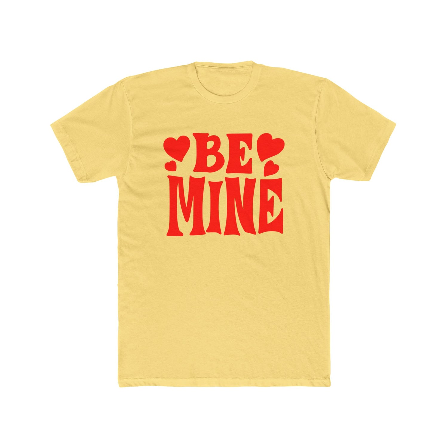 Be Mine Love Heart Unisex Cotton Crew Tee  Soft, Comfortable &amp; Stylish T-Shirt for Men  Women  Perfect for Valentine&