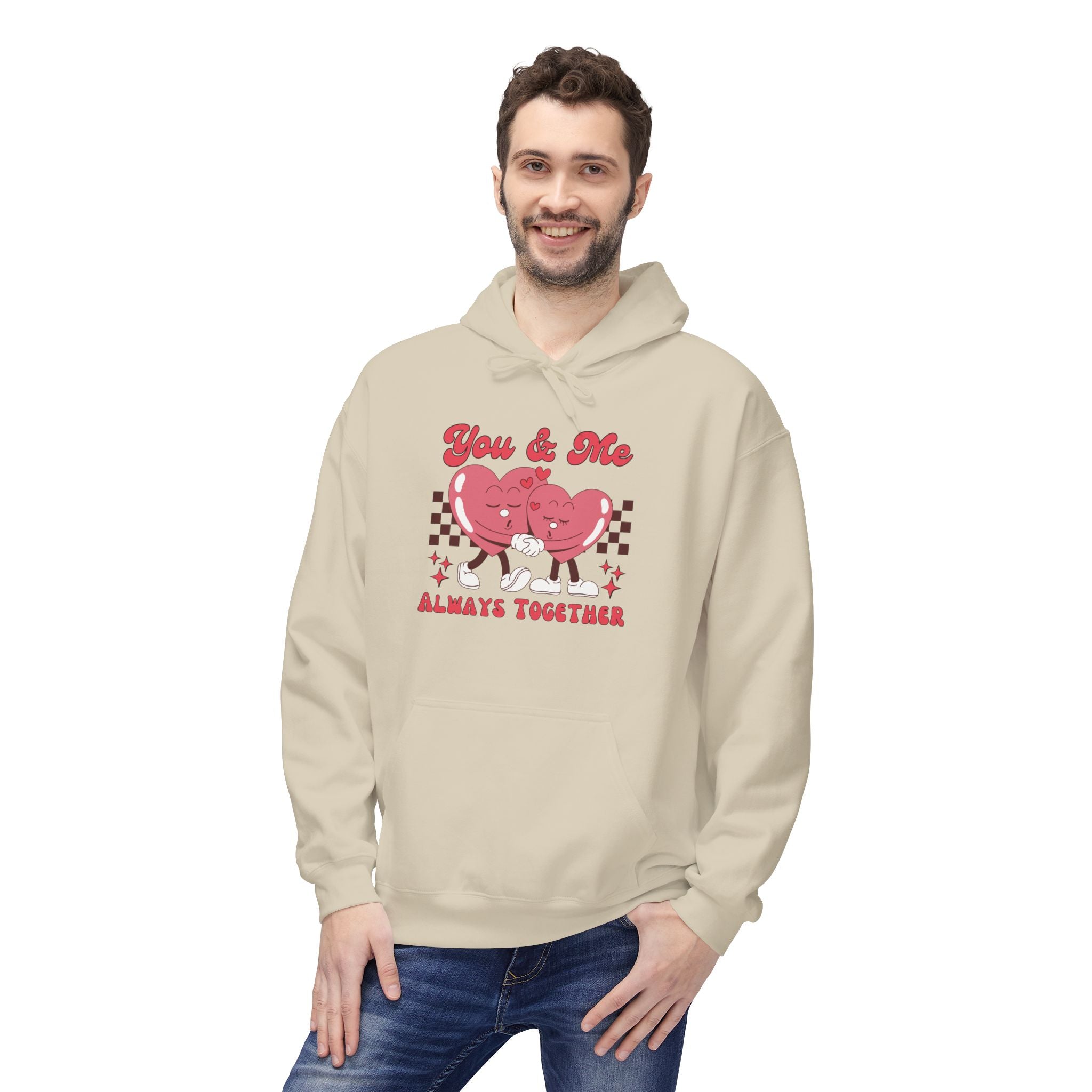 You and Me Unisex Hooded Sweatshirt  Premium Quality, Comfortable  Stylish Hoodie for Couples | Perfect for Valentine&