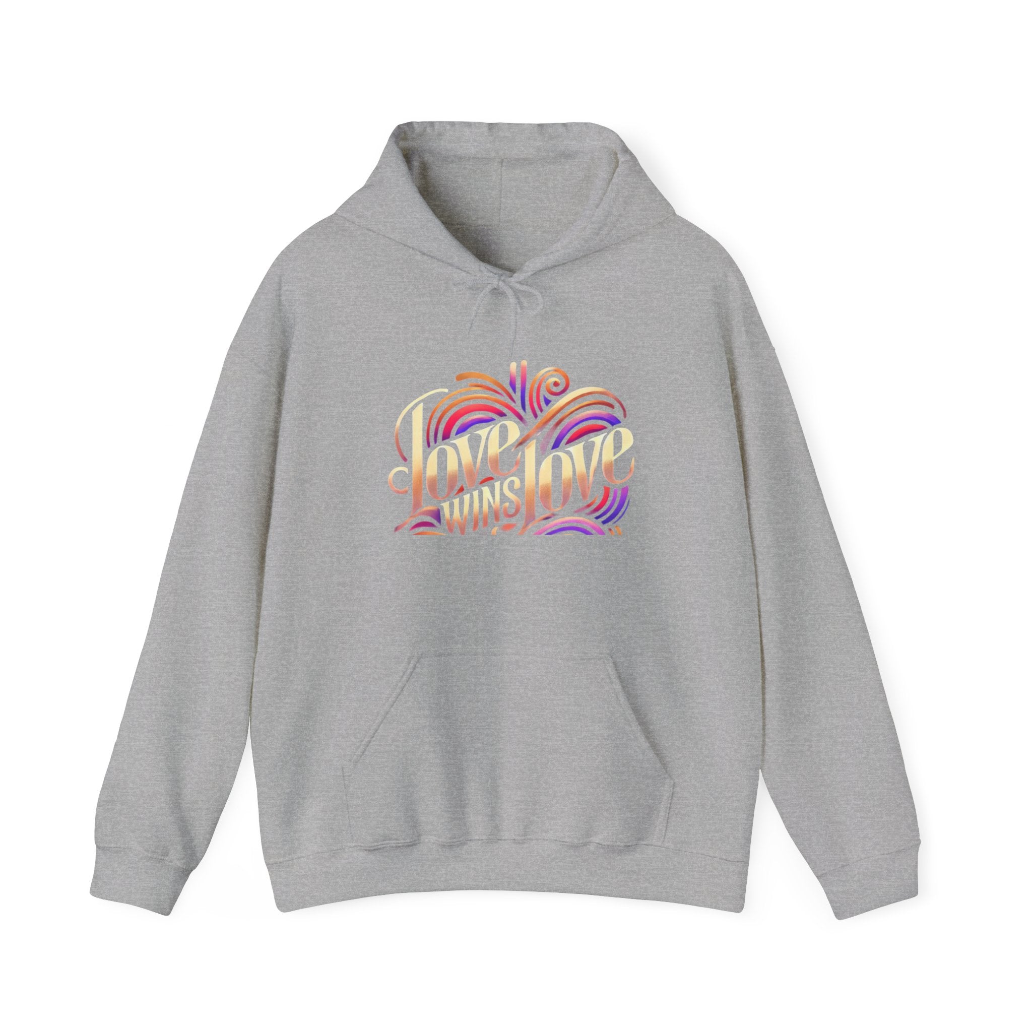 Love Win Unisex Heavy Blend™ Hooded Sweatshirt  Premium Quality, Comfortable  Stylish Hoodie for Men  Women | Perfect for Valentine&