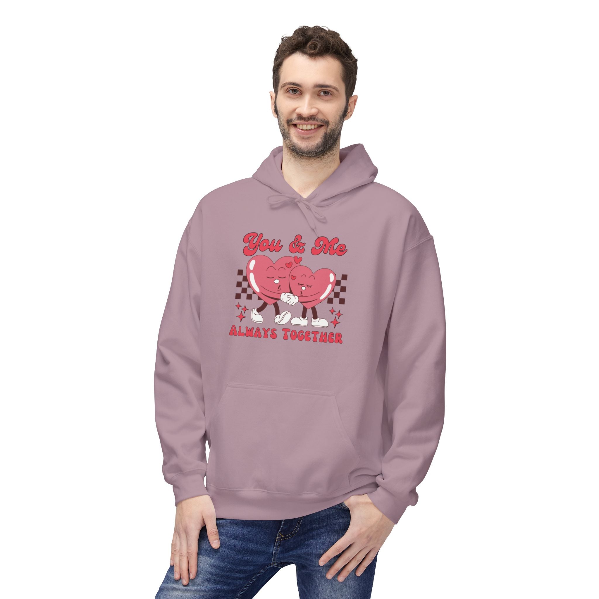 You and Me Unisex Hooded Sweatshirt  Premium Quality, Comfortable  Stylish Hoodie for Couples | Perfect for Valentine&