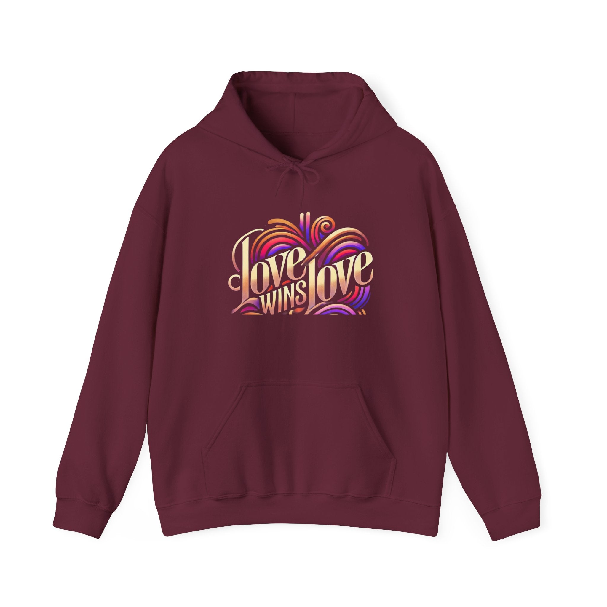 Love Win Unisex Heavy Blend™ Hooded Sweatshirt  Premium Quality, Comfortable  Stylish Hoodie for Men  Women | Perfect for Valentine&