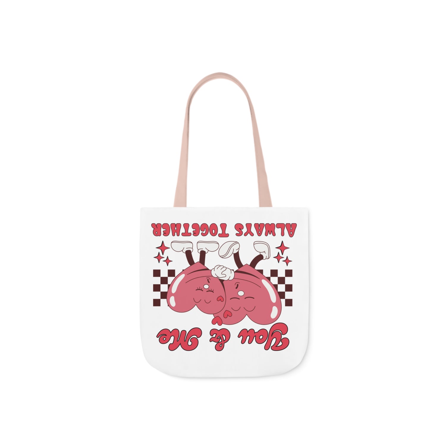 You and Me Always Together Canvas Tote Bag  Stylish  Durable Tote for Couples Perfect for Gifting, Shopping, and Everyday Use