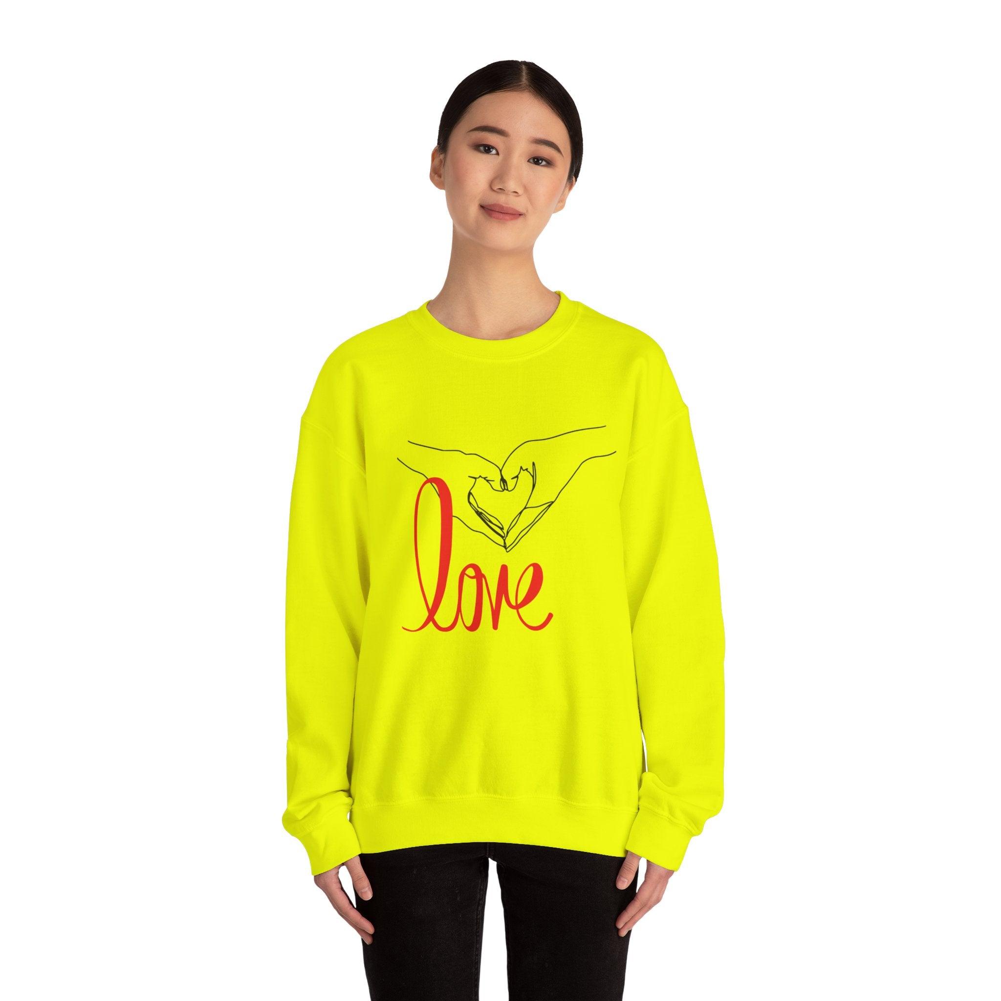 Love Hand Unisex Heavy Blend™ Crewneck Sweatshirt  Premium Quality, Comfortable  Stylish Sweatshirt for Men  Women