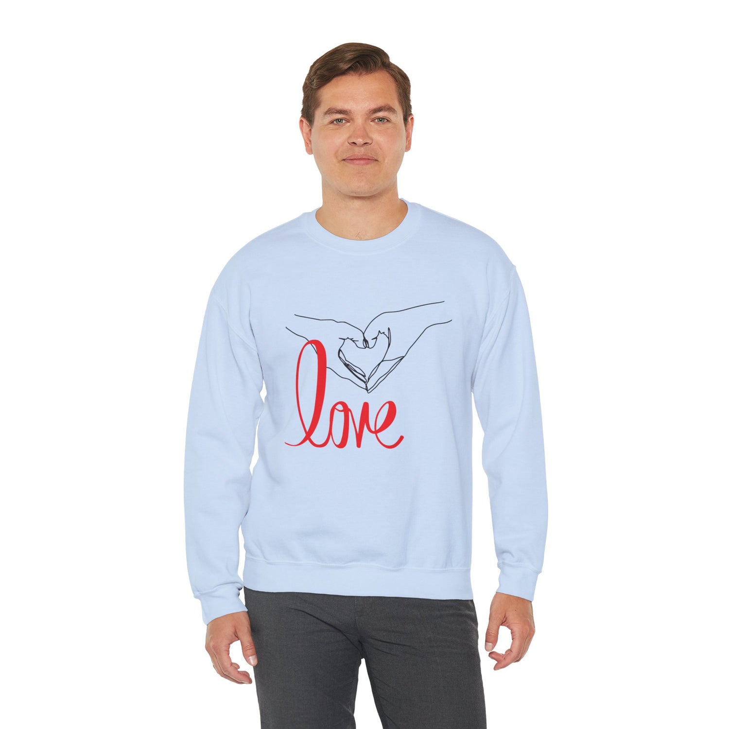 Love Hand Unisex Heavy Blend™ Crewneck Sweatshirt  Premium Quality, Comfortable  Stylish Sweatshirt for Men  Women