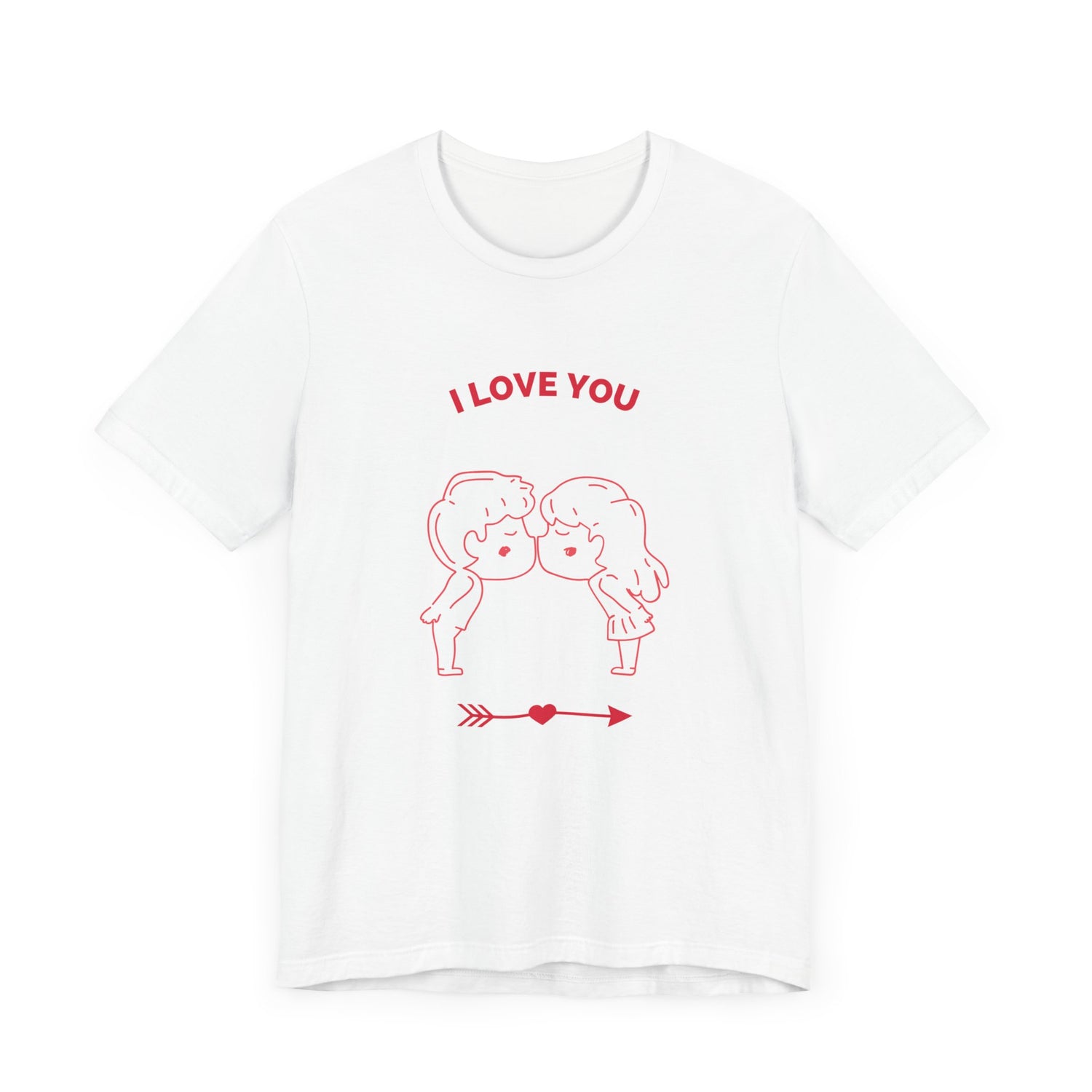 I Love You Unisex Jersey Short Sleeve Tee  Soft, Comfortable  Stylish T-Shirt for Men  Women  Perfect for Valentine&