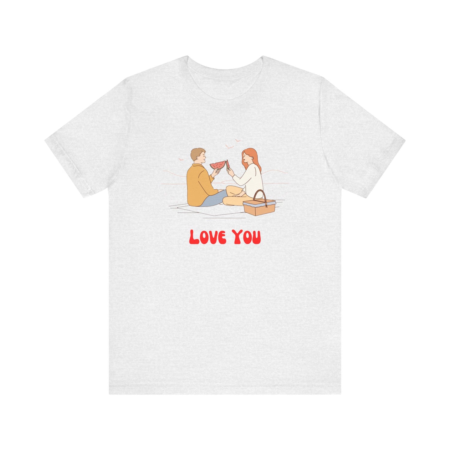 Love You Unisex Jersey Short Sleeve Tee  Soft, Comfortable  Stylish T-Shirt for Men  Women  Perfect for Valentine&
