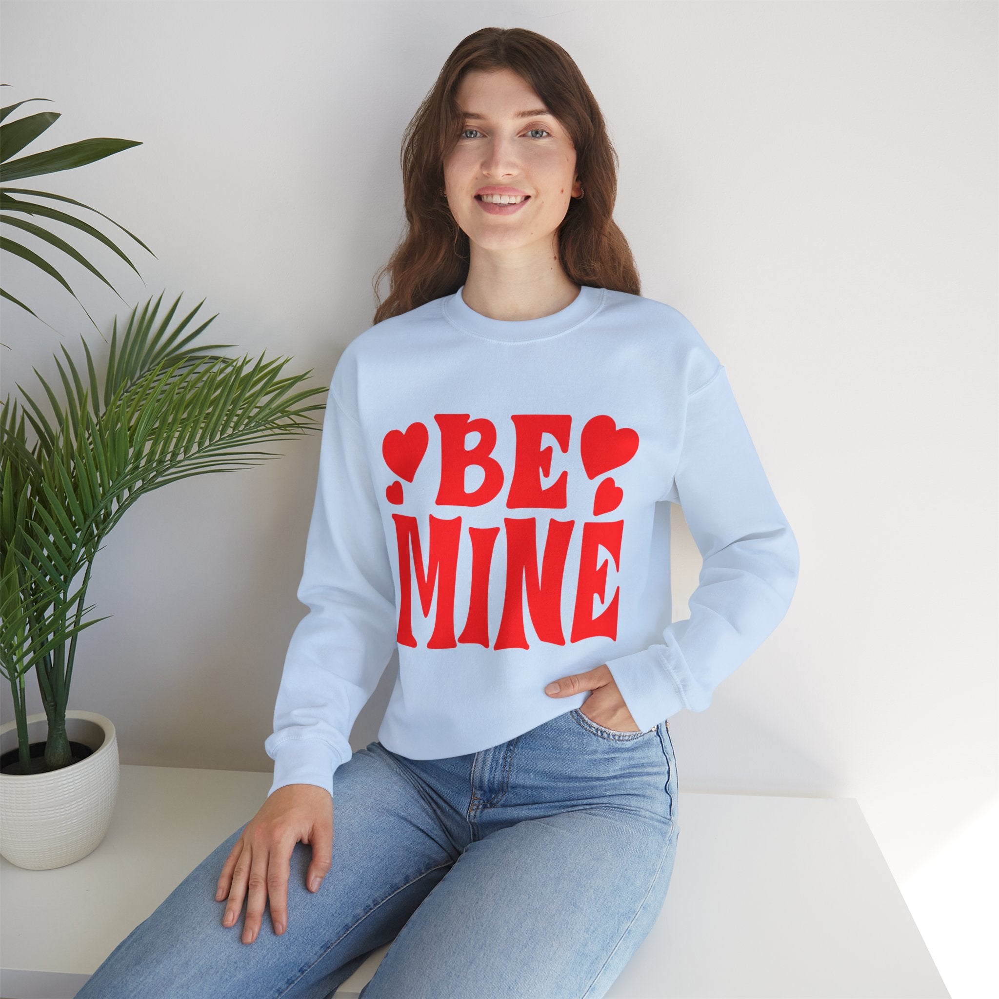 Be Mine Unisex Heavy Blend™ Crewneck Sweatshirt  Premium Quality, Comfortable  Stylish Sweatshirt for Men  Women  Perfect for Valentines Day