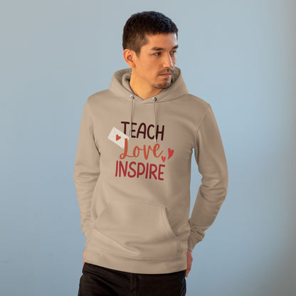 Teach Love Inspire Unisex College Hoodie  Premium Quality, Comfortable  Stylish Hoodie for Educators and Inspiration Seekers