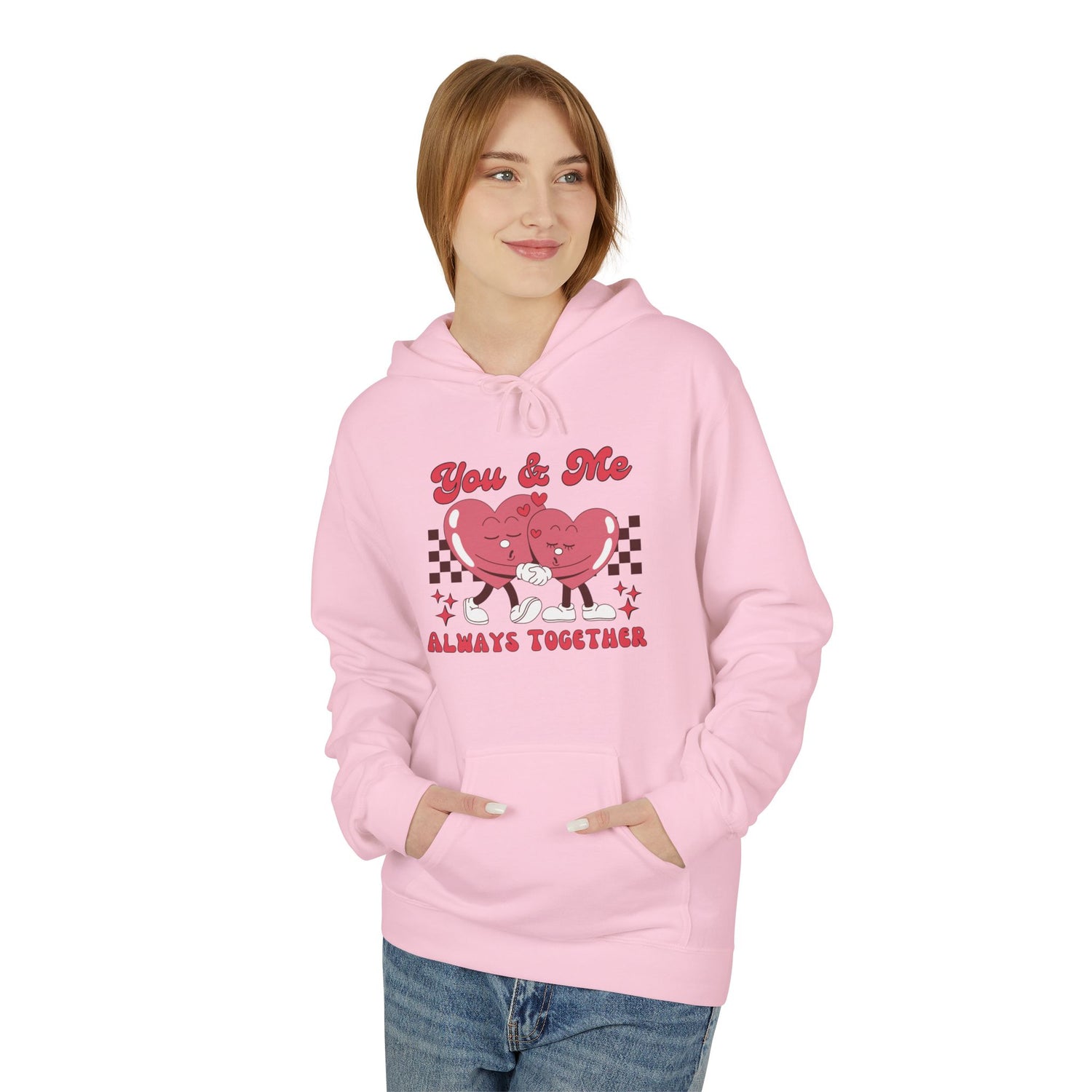 You and Me Unisex Hooded Sweatshirt  Premium Quality, Comfortable  Stylish Hoodie for Couples | Perfect for Valentine&