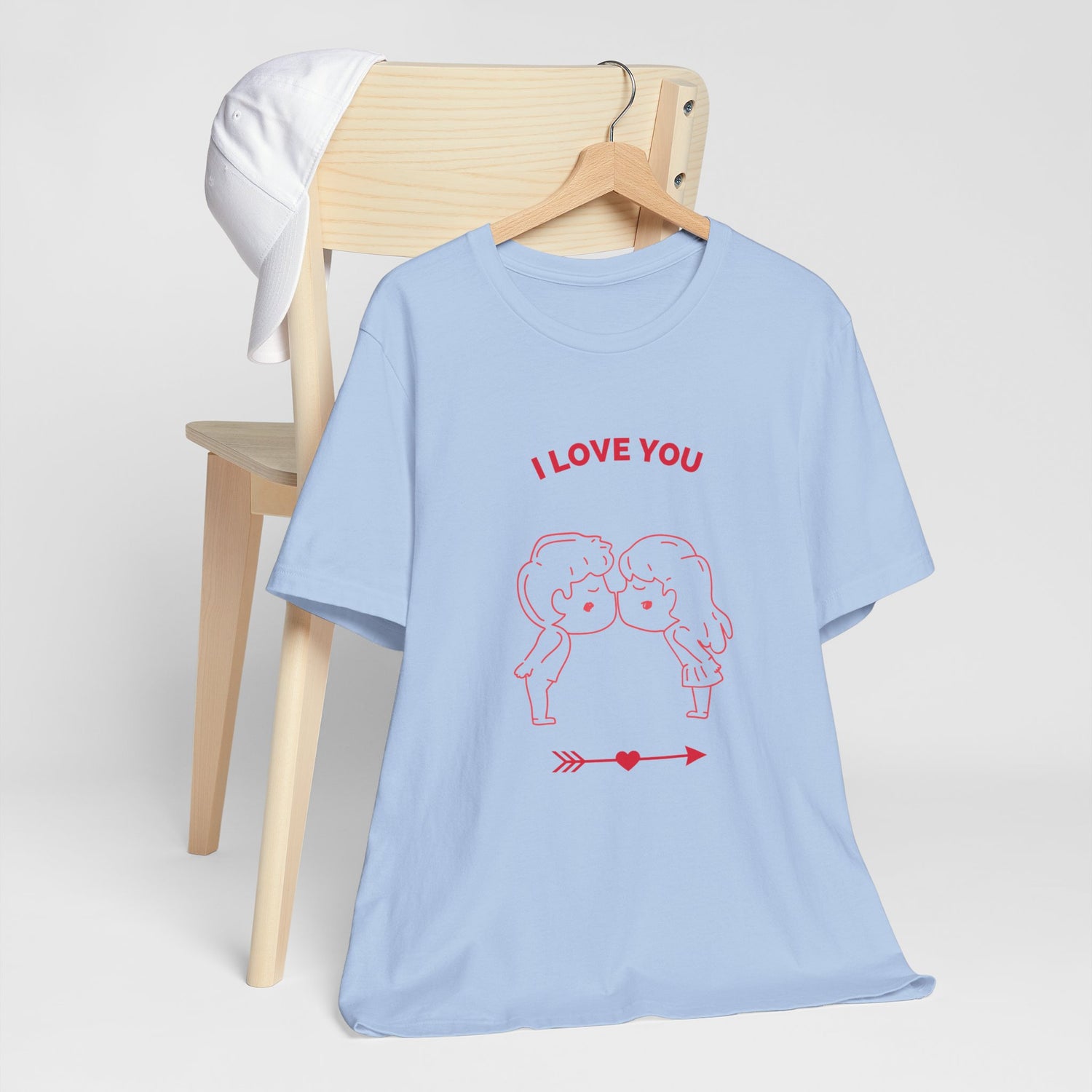 I Love You Unisex Jersey Short Sleeve Tee  Soft, Comfortable  Stylish T-Shirt for Men  Women  Perfect for Valentine&