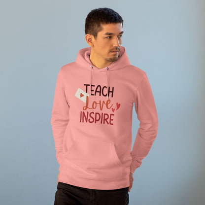 Teach Love Inspire Unisex College Hoodie  Premium Quality, Comfortable  Stylish Hoodie for Educators and Inspiration Seekers