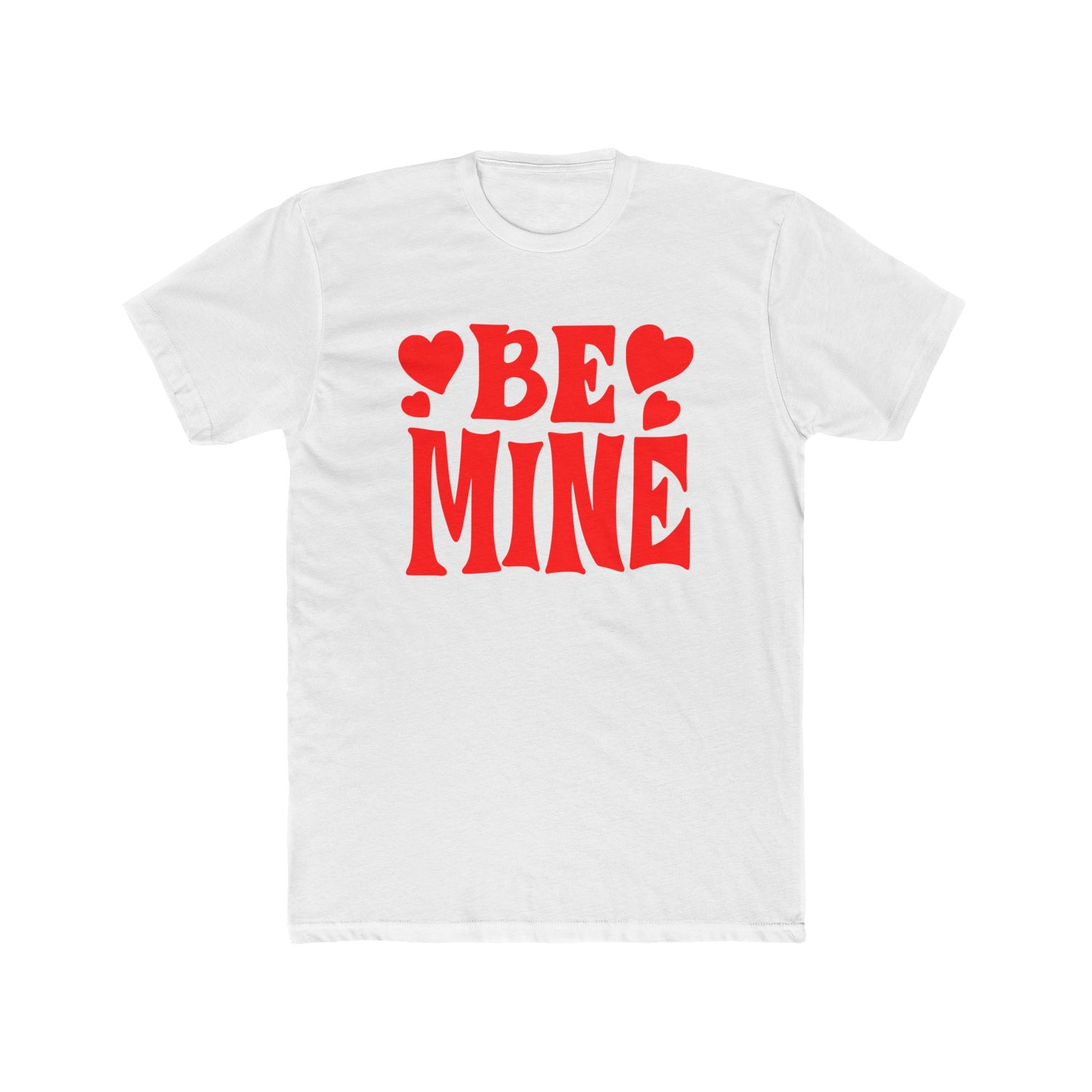 Be Mine Love Heart Unisex Cotton Crew Tee  Soft, Comfortable &amp; Stylish T-Shirt for Men  Women  Perfect for Valentine&