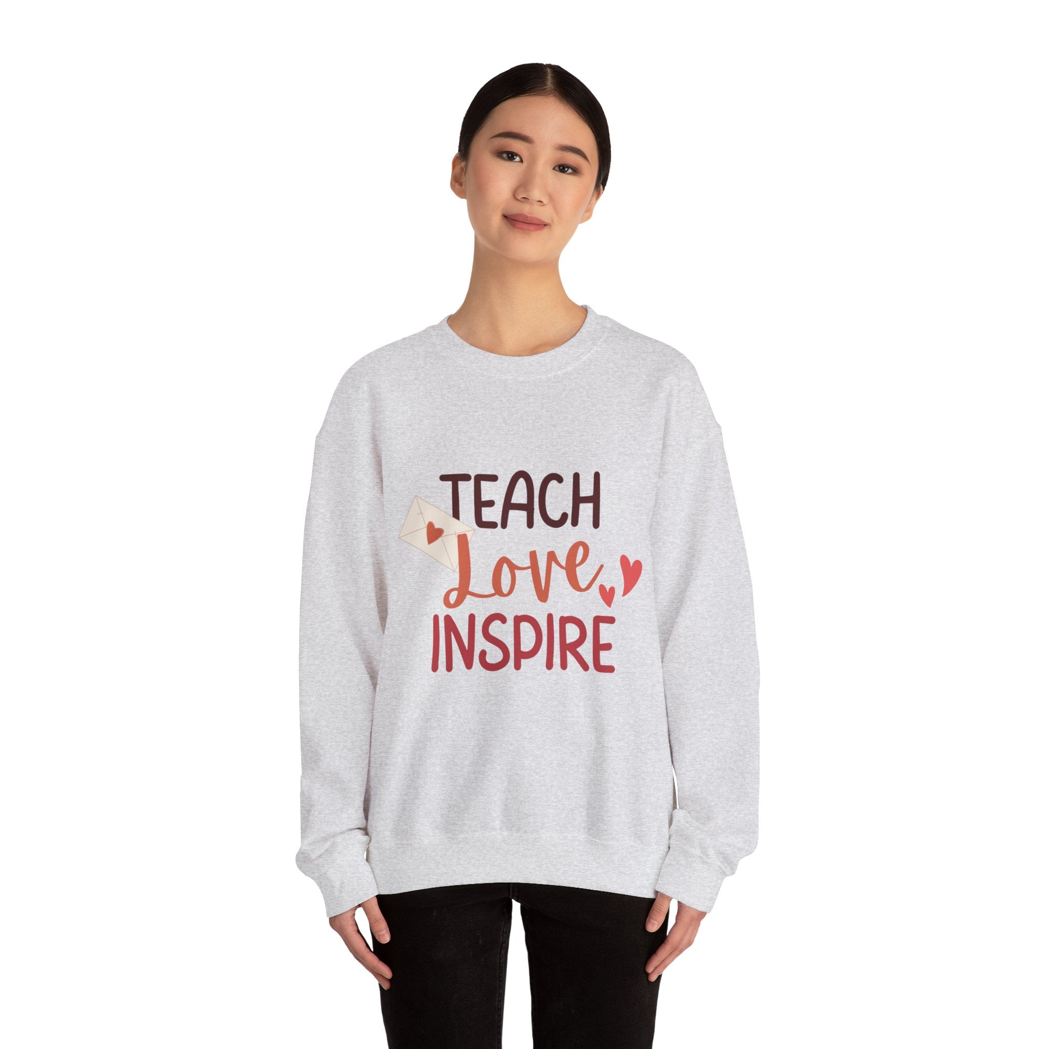 Teach Love Inspire Unisex Heavy Blend™ Crewneck Sweatshirt  Premium Quality, Comfortable  Stylish Sweatshirt for Educators