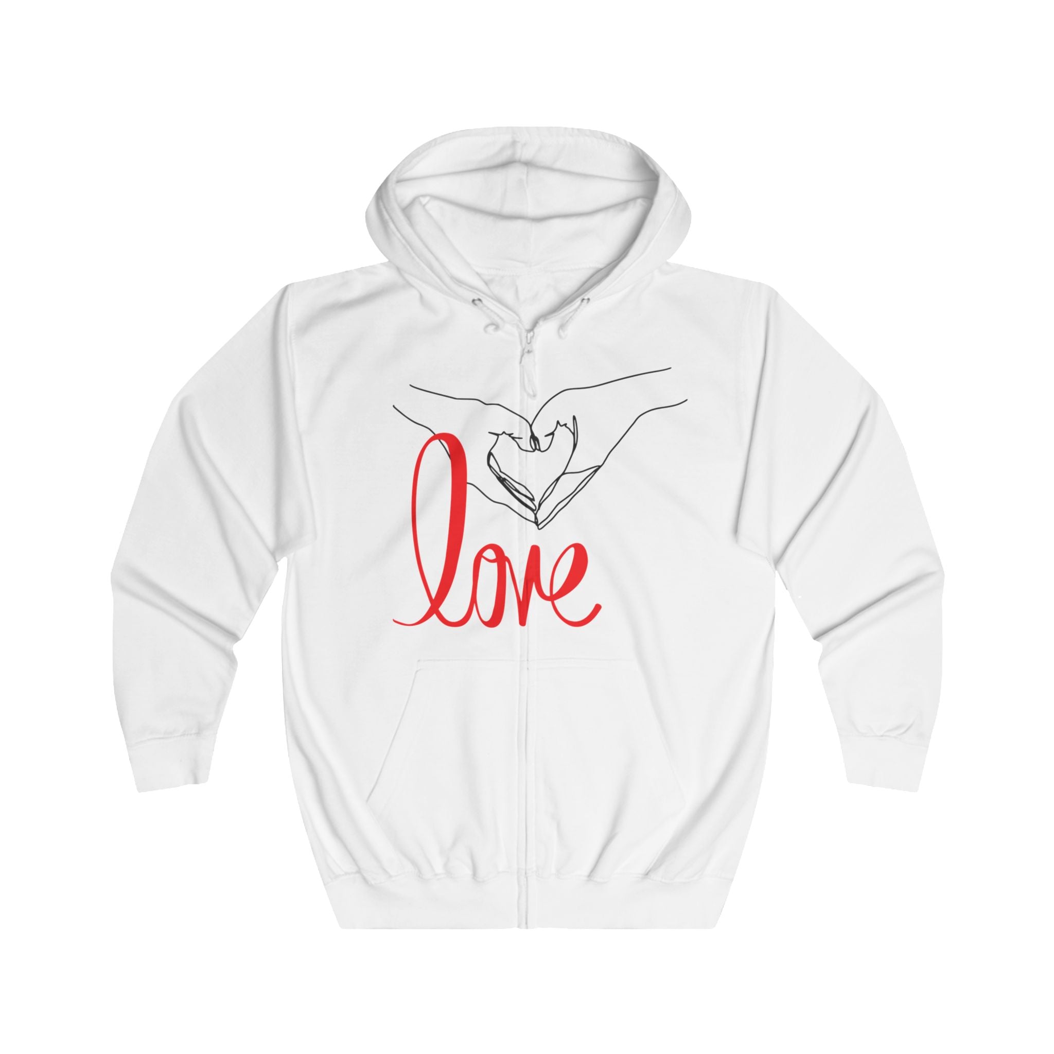 Love Unisex Full Zip Hoodie  Premium Quality, Comfortable &amp; Stylish Hoodie for Men  Women | Perfect for Valentines Day or Everyday Wear