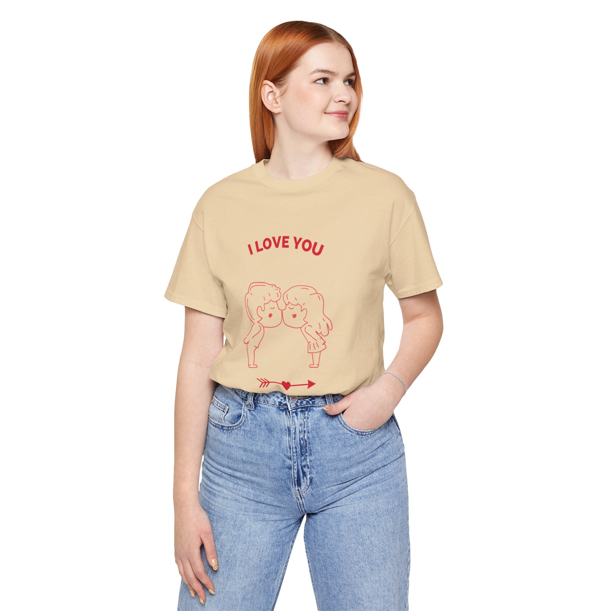 I Love You Unisex Jersey Short Sleeve Tee  Soft, Comfortable  Stylish T-Shirt for Men  Women  Perfect for Valentine&