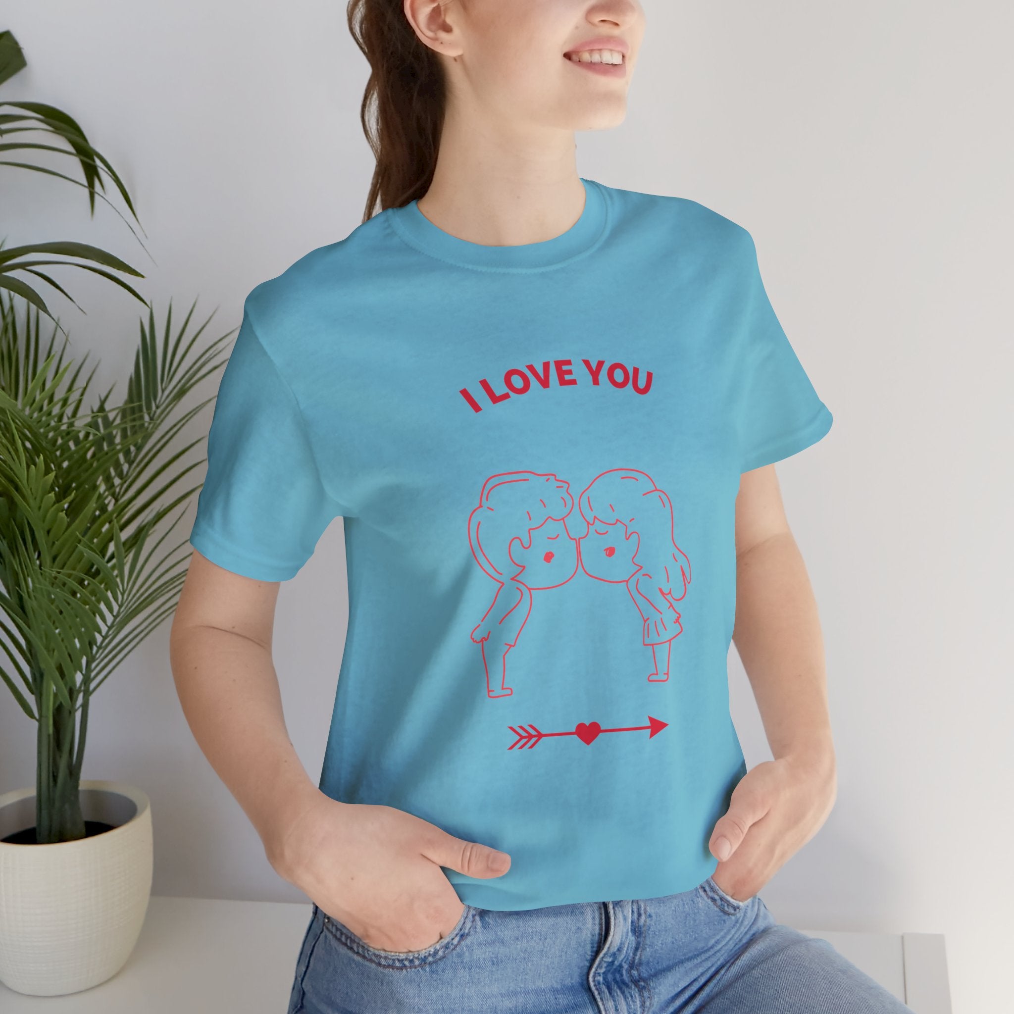 I Love You Unisex Jersey Short Sleeve Tee  Soft, Comfortable  Stylish T-Shirt for Men  Women  Perfect for Valentine&