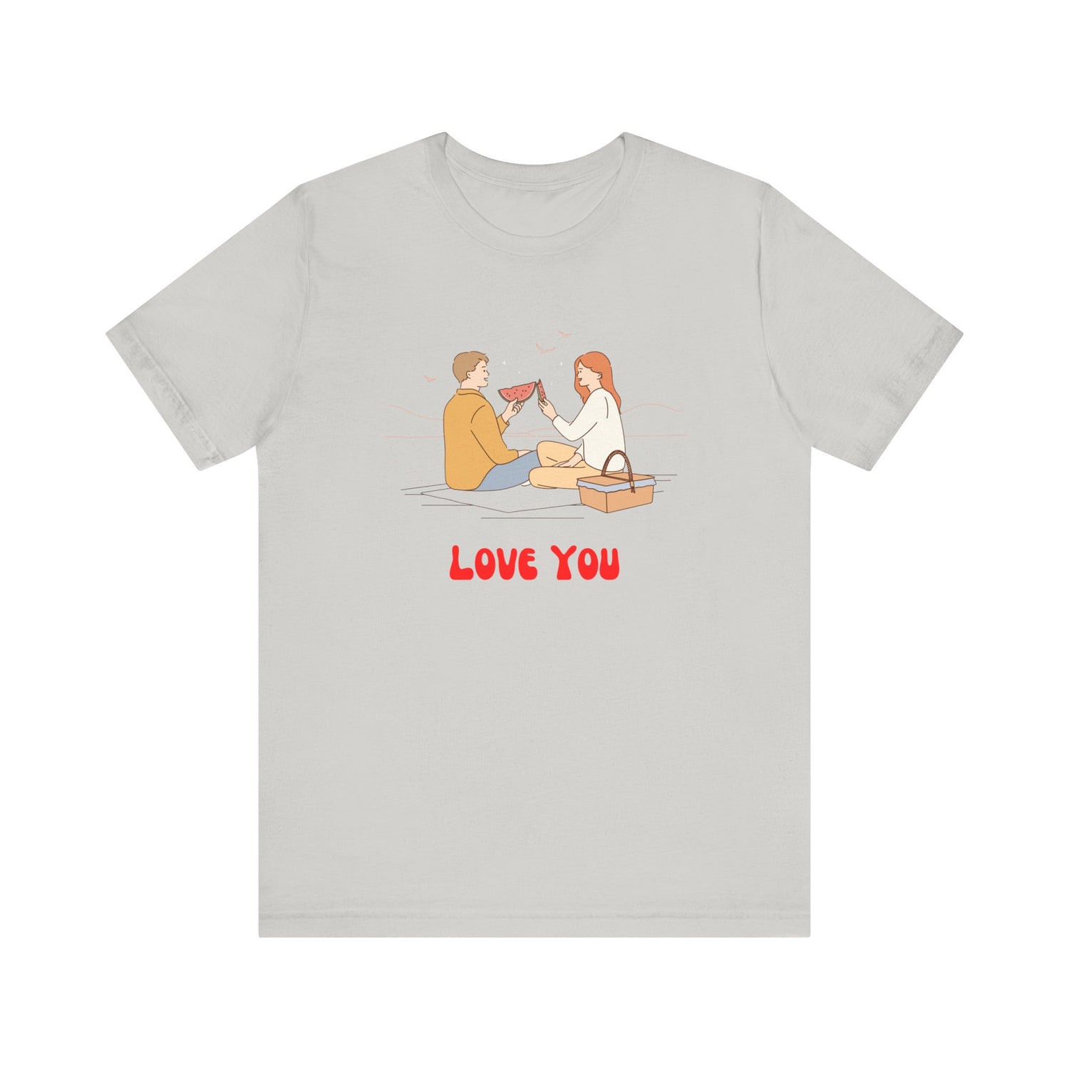 Love You Unisex Jersey Short Sleeve Tee  Soft, Comfortable  Stylish T-Shirt for Men  Women  Perfect for Valentine&