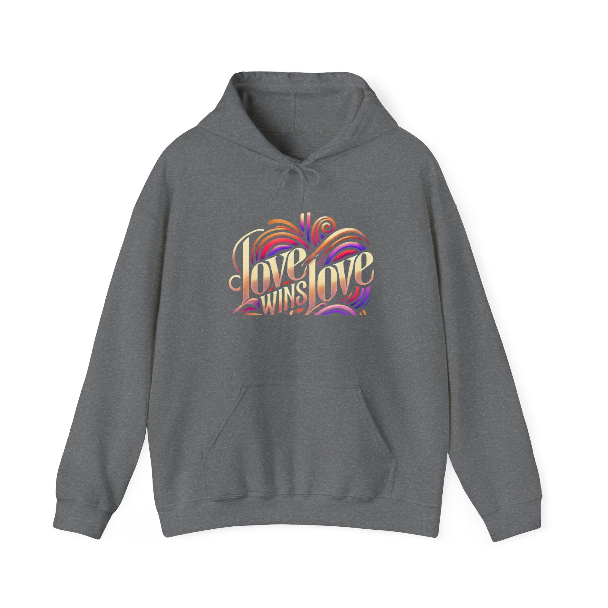 Love Win Unisex Heavy Blend™ Hooded Sweatshirt  Premium Quality, Comfortable  Stylish Hoodie for Men  Women | Perfect for Valentine&