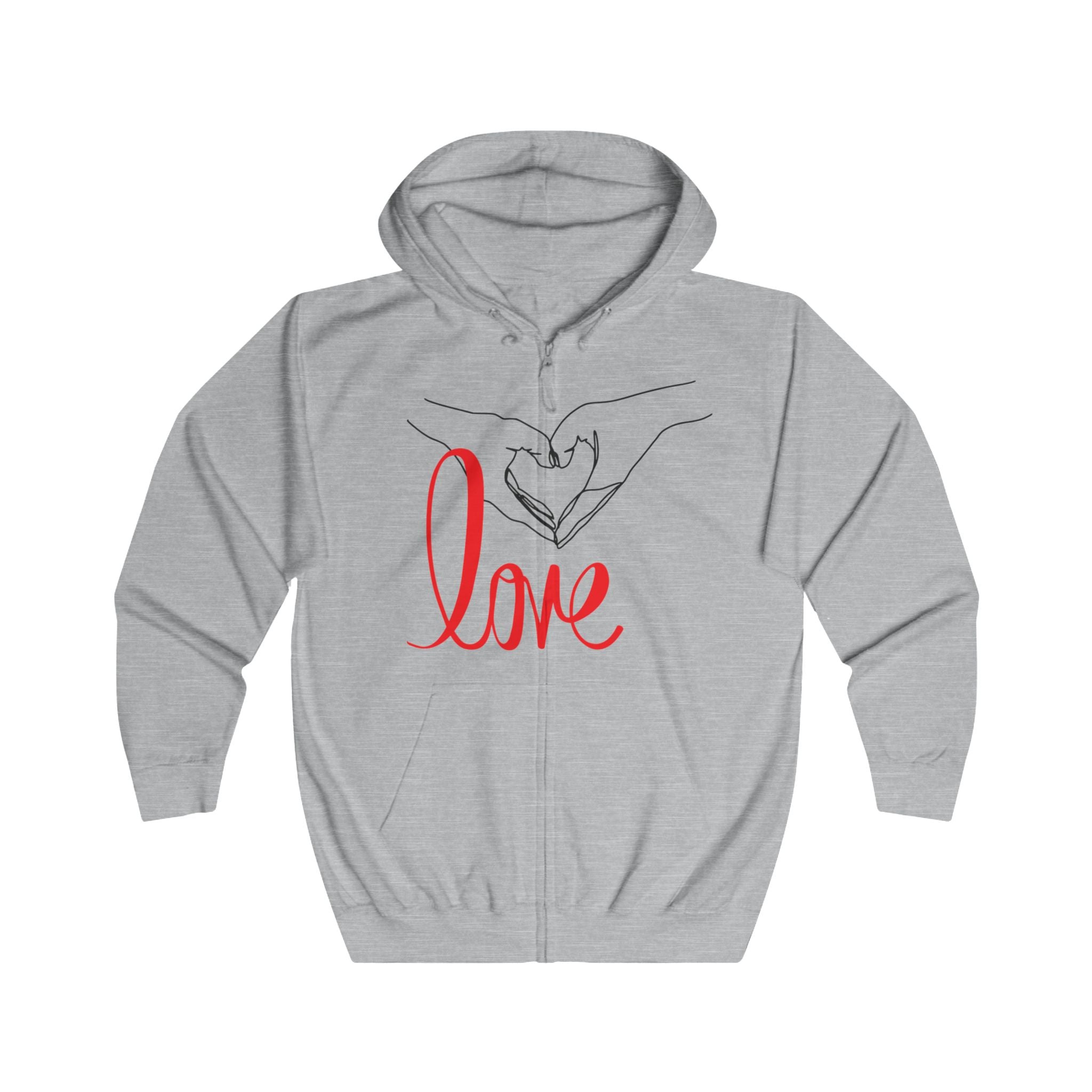Love Unisex Full Zip Hoodie  Premium Quality, Comfortable &amp; Stylish Hoodie for Men  Women | Perfect for Valentines Day or Everyday Wear