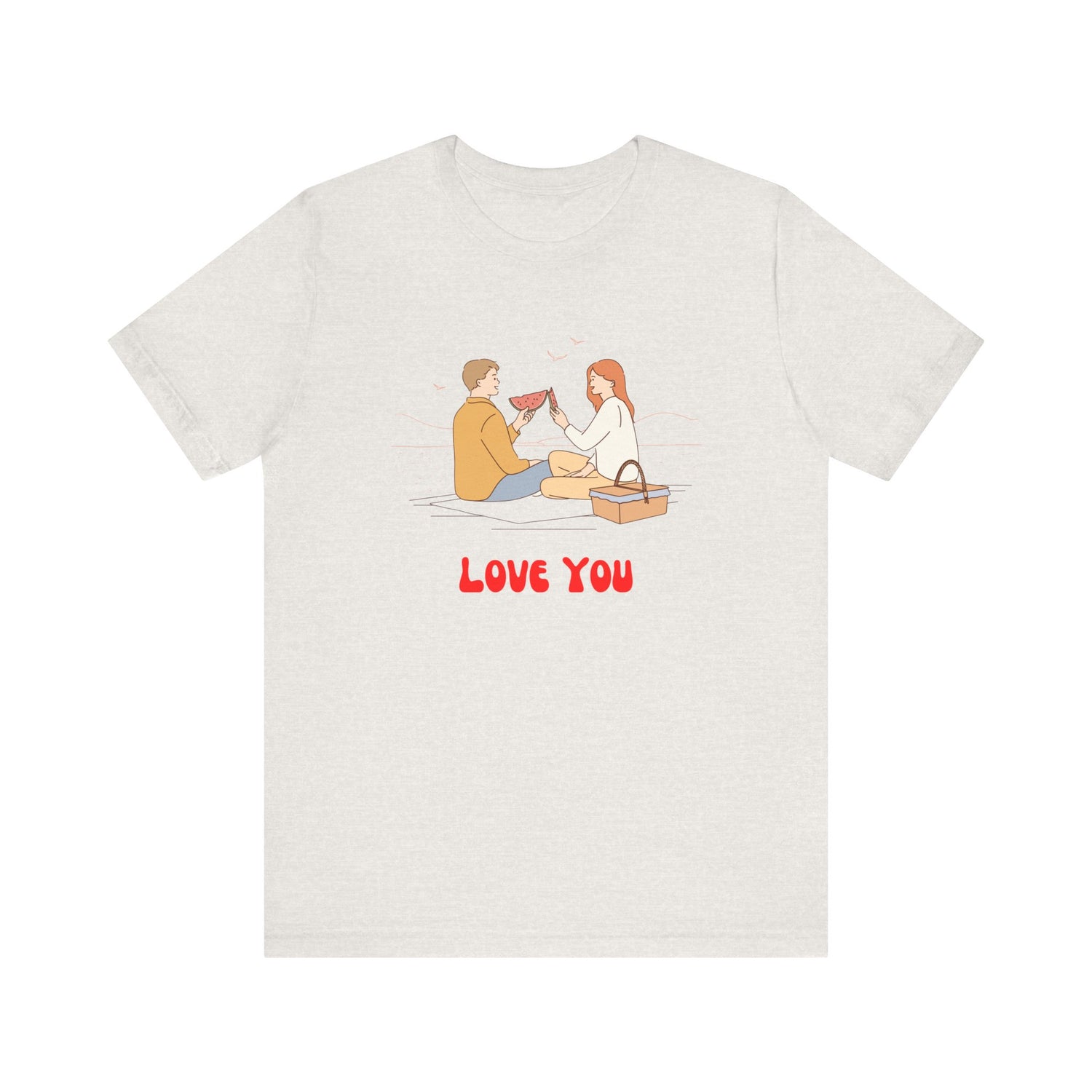 Love You Unisex Jersey Short Sleeve Tee  Soft, Comfortable  Stylish T-Shirt for Men  Women  Perfect for Valentine&