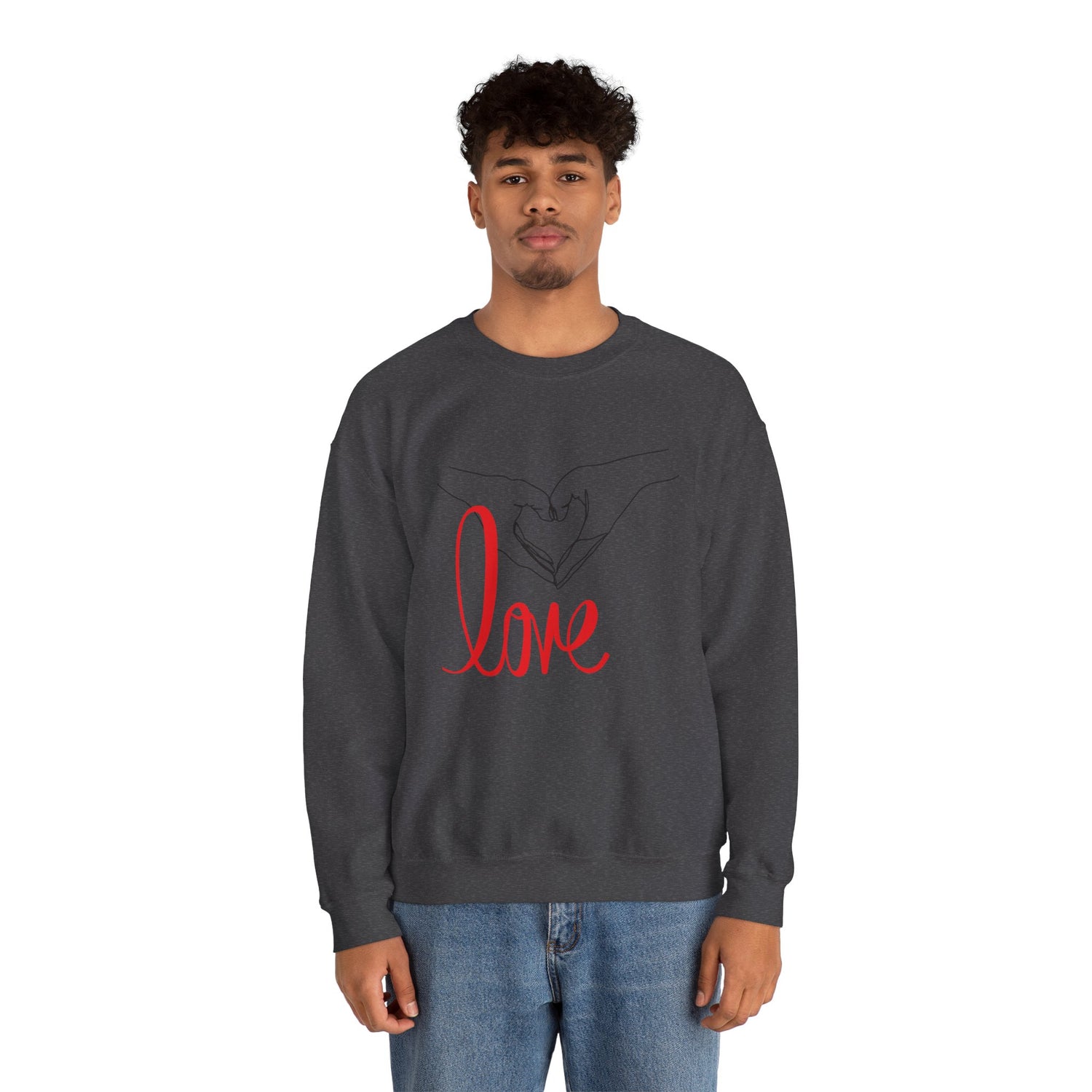 Love Hand Unisex Heavy Blend™ Crewneck Sweatshirt  Premium Quality, Comfortable  Stylish Sweatshirt for Men  Women