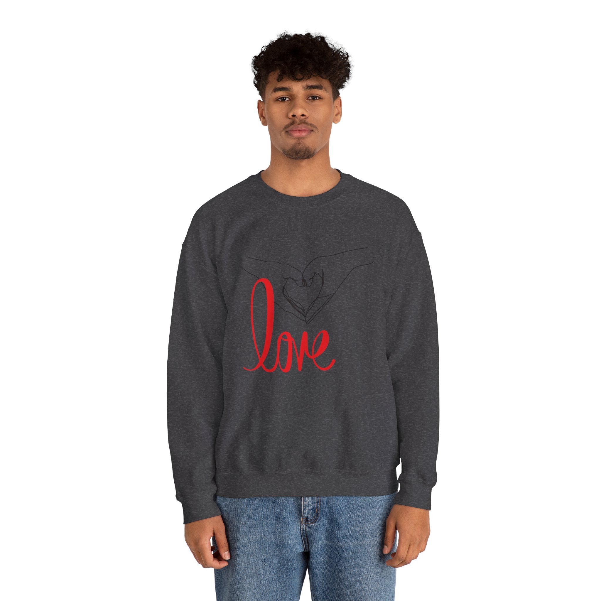 Love Hand Unisex Heavy Blend™ Crewneck Sweatshirt  Premium Quality, Comfortable  Stylish Sweatshirt for Men  Women