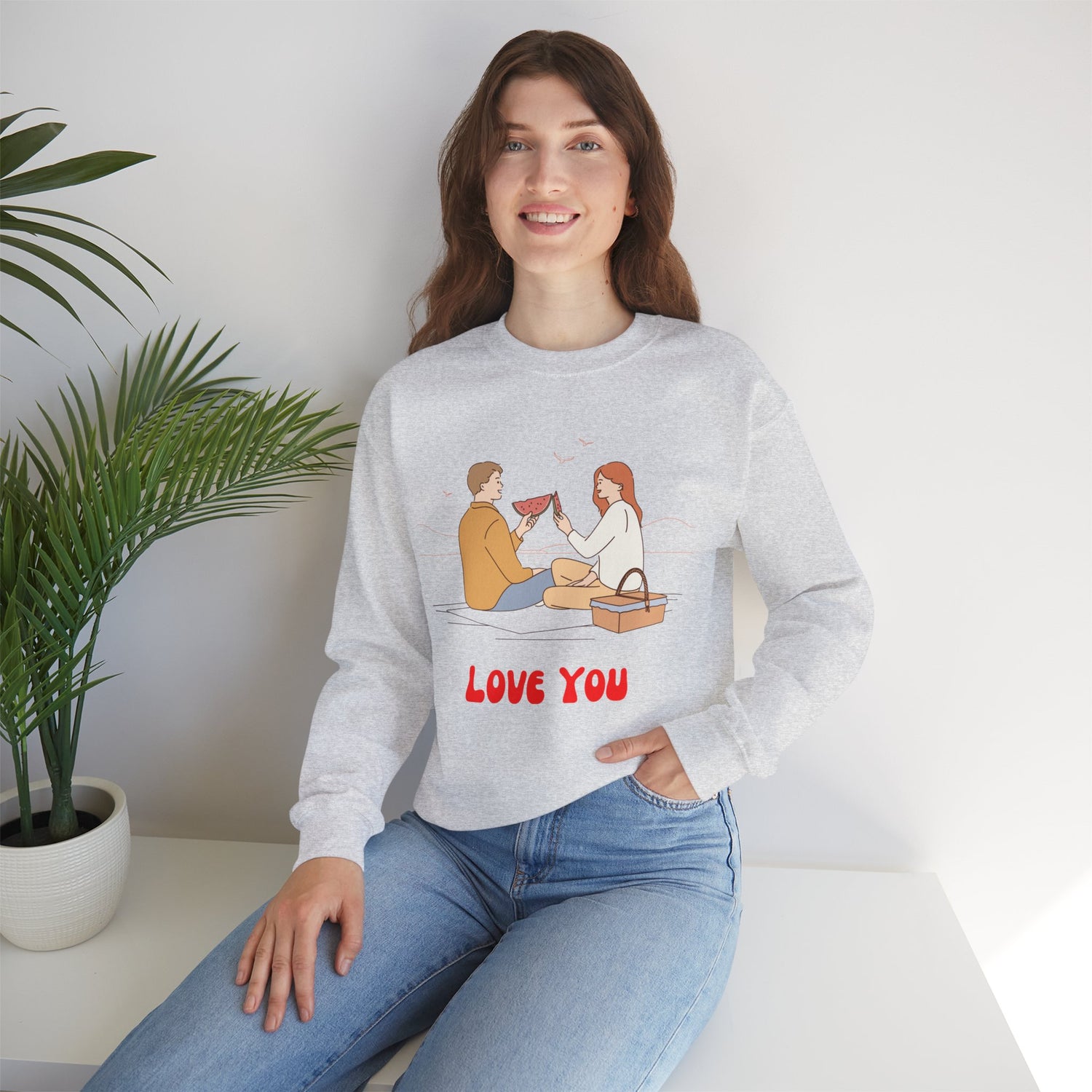 Love Together Unisex Heavy Blend Crewneck Sweatshirt  Premium Quality,Comfortable  Stylish Sweatshirt for Couples  Perfect for Everyday Wear