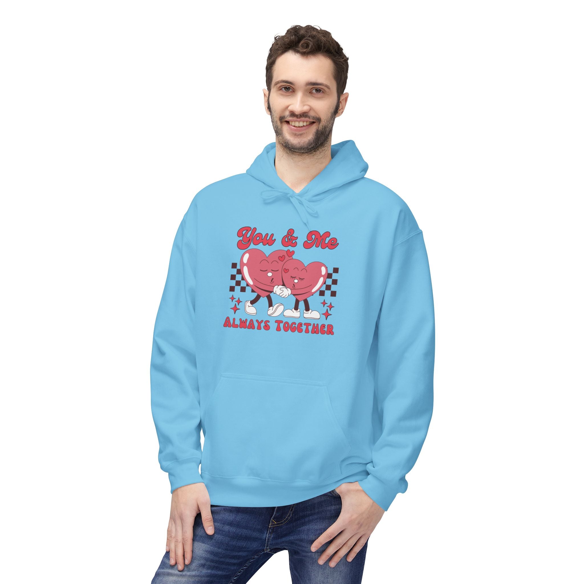 You and Me Unisex Hooded Sweatshirt  Premium Quality, Comfortable  Stylish Hoodie for Couples | Perfect for Valentine&