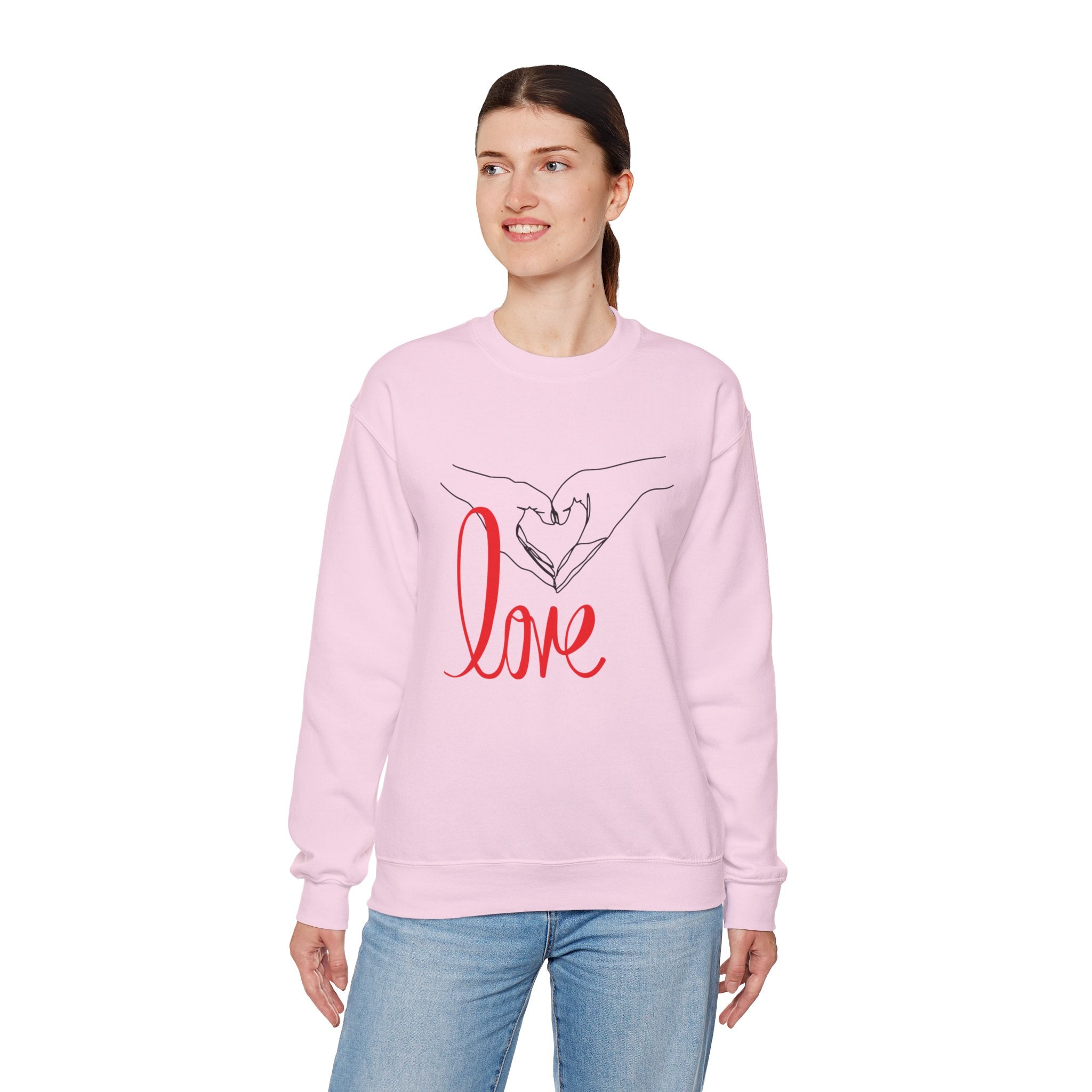Love Hand Unisex Heavy Blend™ Crewneck Sweatshirt  Premium Quality, Comfortable  Stylish Sweatshirt for Men  Women