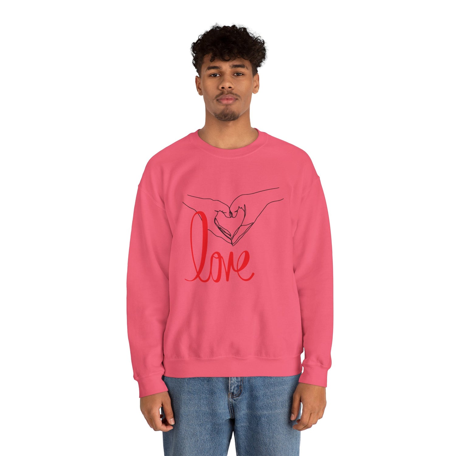 Love Hand Unisex Heavy Blend™ Crewneck Sweatshirt  Premium Quality, Comfortable  Stylish Sweatshirt for Men  Women