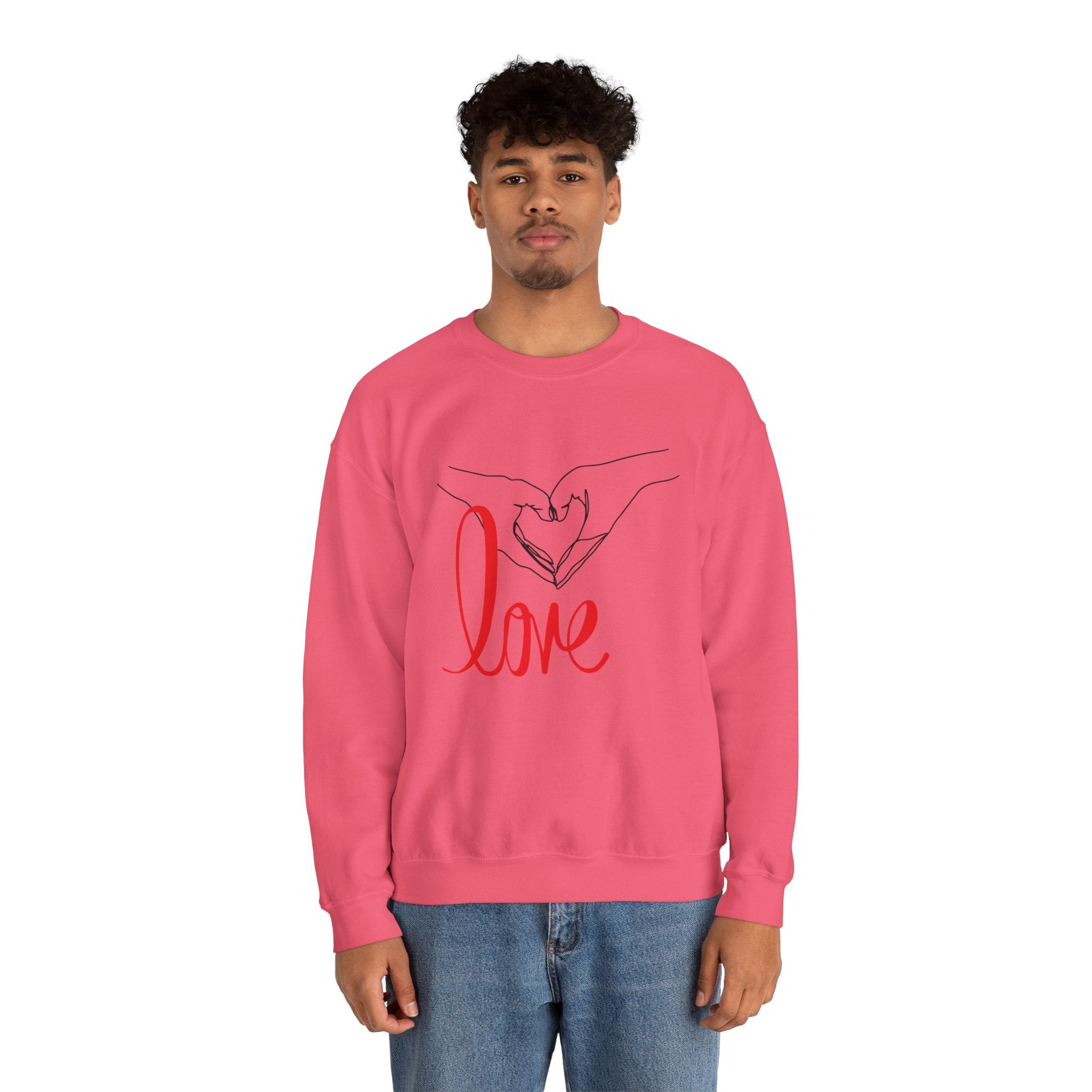 Love Hand Unisex Heavy Blend™ Crewneck Sweatshirt  Premium Quality, Comfortable  Stylish Sweatshirt for Men  Women