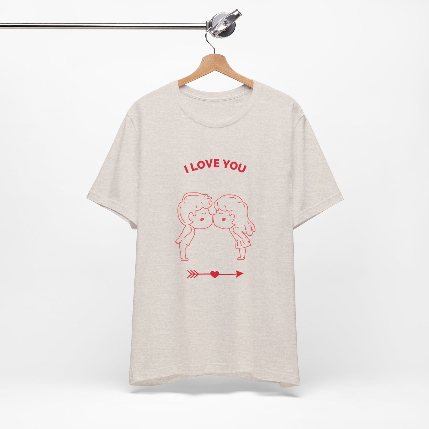 I Love You Unisex Jersey Short Sleeve Tee  Soft, Comfortable  Stylish T-Shirt for Men  Women  Perfect for Valentine&