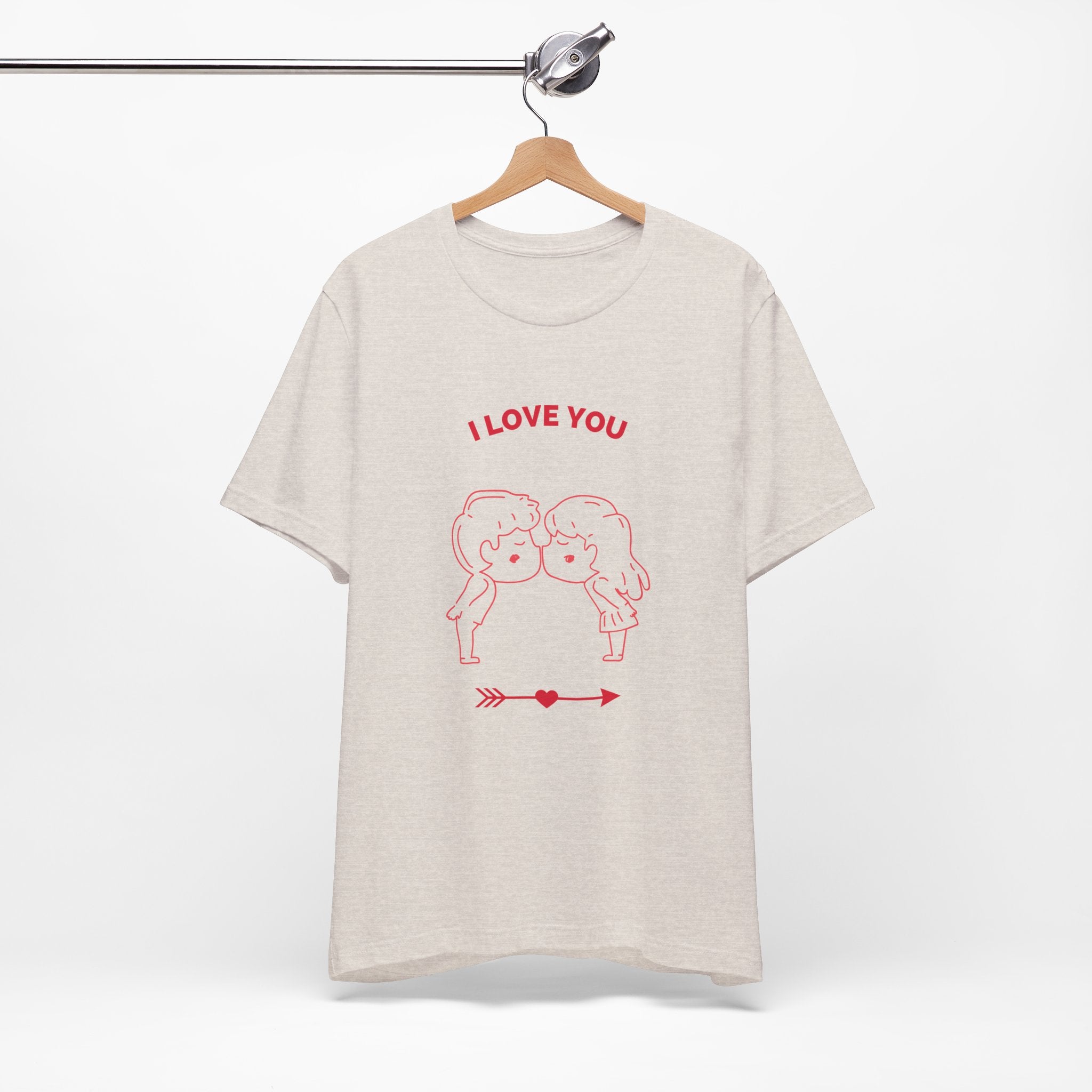 I Love You Unisex Jersey Short Sleeve Tee  Soft, Comfortable  Stylish T-Shirt for Men  Women  Perfect for Valentine&