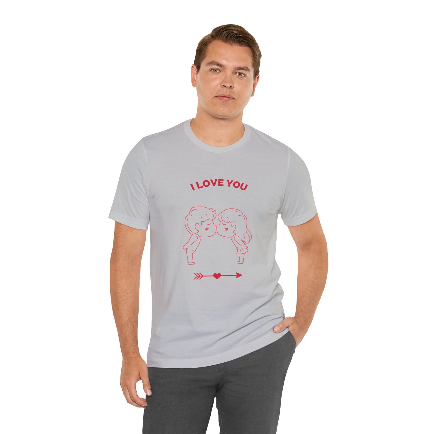 I Love You Unisex Jersey Short Sleeve Tee  Soft, Comfortable  Stylish T-Shirt for Men  Women  Perfect for Valentine&